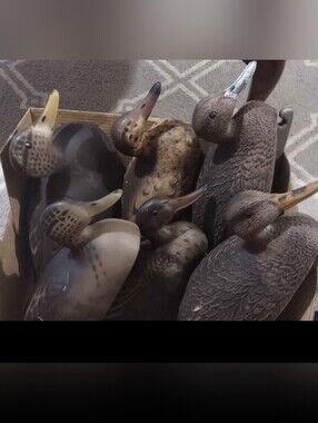 Lot of 6- Duck Decoys, Full Rubber, Vintage, Large 14"-16" Long, 1970s